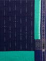 Dark Blue and Turquoise Sambalpuri Handloom Cotton Dress Material
