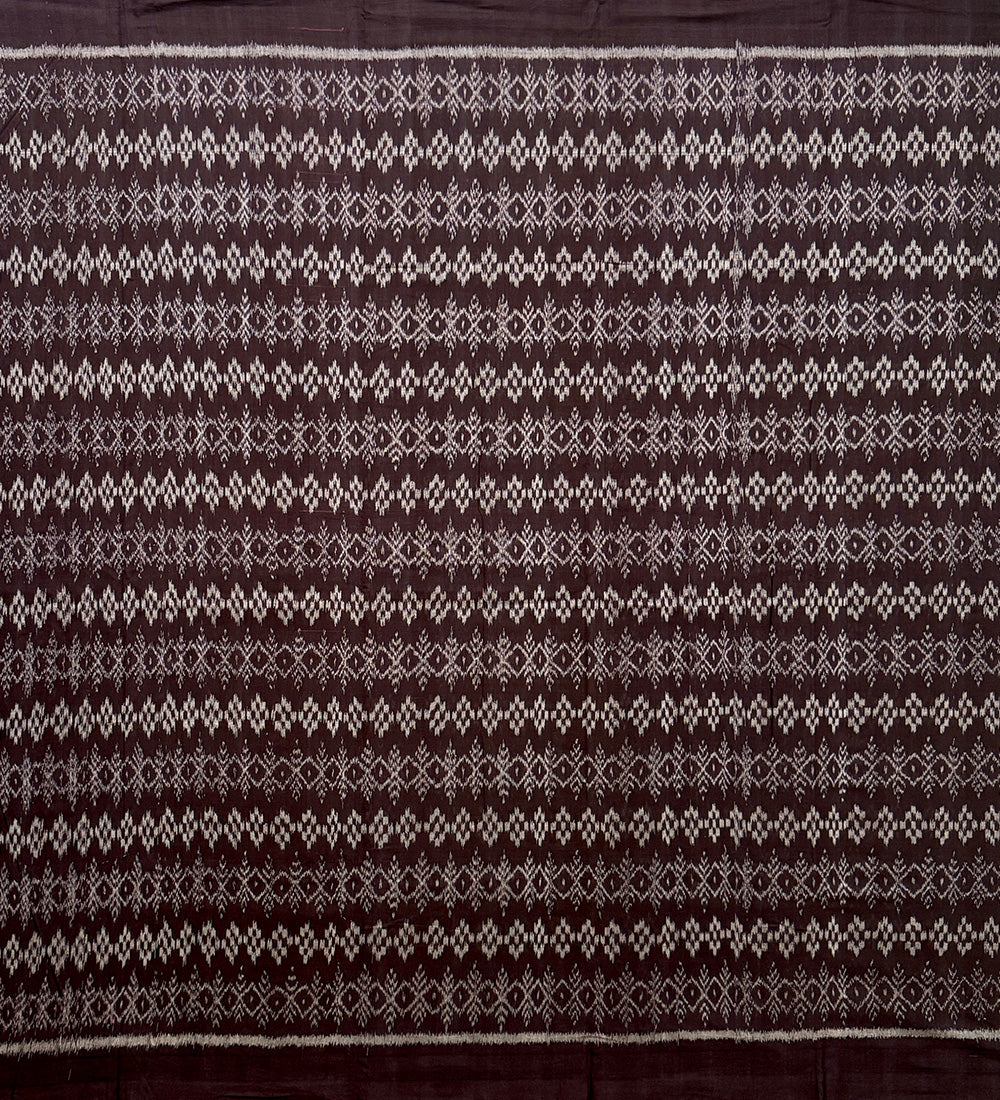 Dark Brown and Teal Sambalpuri Handloom Cotton Dress Material