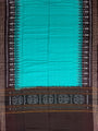 Dark Brown and Teal Sambalpuri Handloom Cotton Dress Material