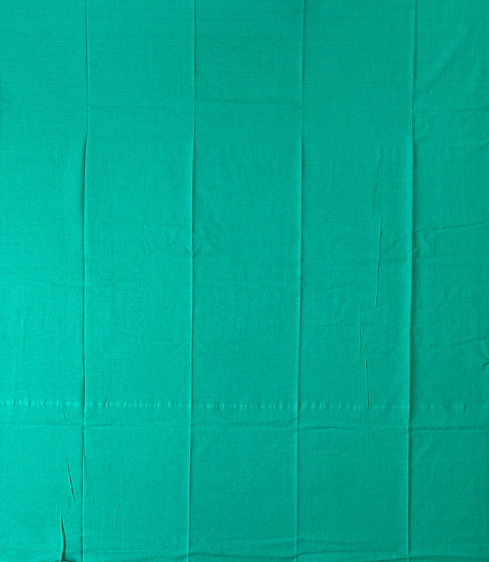 Dark Brown and Teal Sambalpuri Handloom Cotton Dress Material