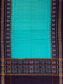 Dark Burgundy and Teal Sambalpuri Handloom Cotton Dress Material