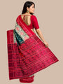Dark Green and Red Handloom Cotton Sambalpuri Saree