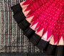 Dark Pink and Black Pure Silk Sambalpuri Handloom Saree with Plain Border and Kumbha Design