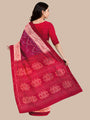 Dark Pink and Red Handloom Cotton Sambalpuri Saree