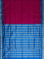 Dark Pink and Turquoise Blue Pure Sambalpuri Silk Handloom Saree with Triangle Pattern Border