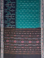 Emerald Green and Black Nuapatna Handloom Cotton Saree