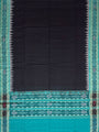 Emerald Green and Black Sambalpuri Handloom Cotton Dress Material