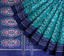 Emerald Green and Blue Handloom Cotton Sambalpuri Saree
