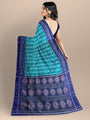 Emerald Green and Blue Handloom Cotton Sambalpuri Saree
