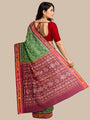 Forest Green Sambalpuri Handloom Cotton Saree