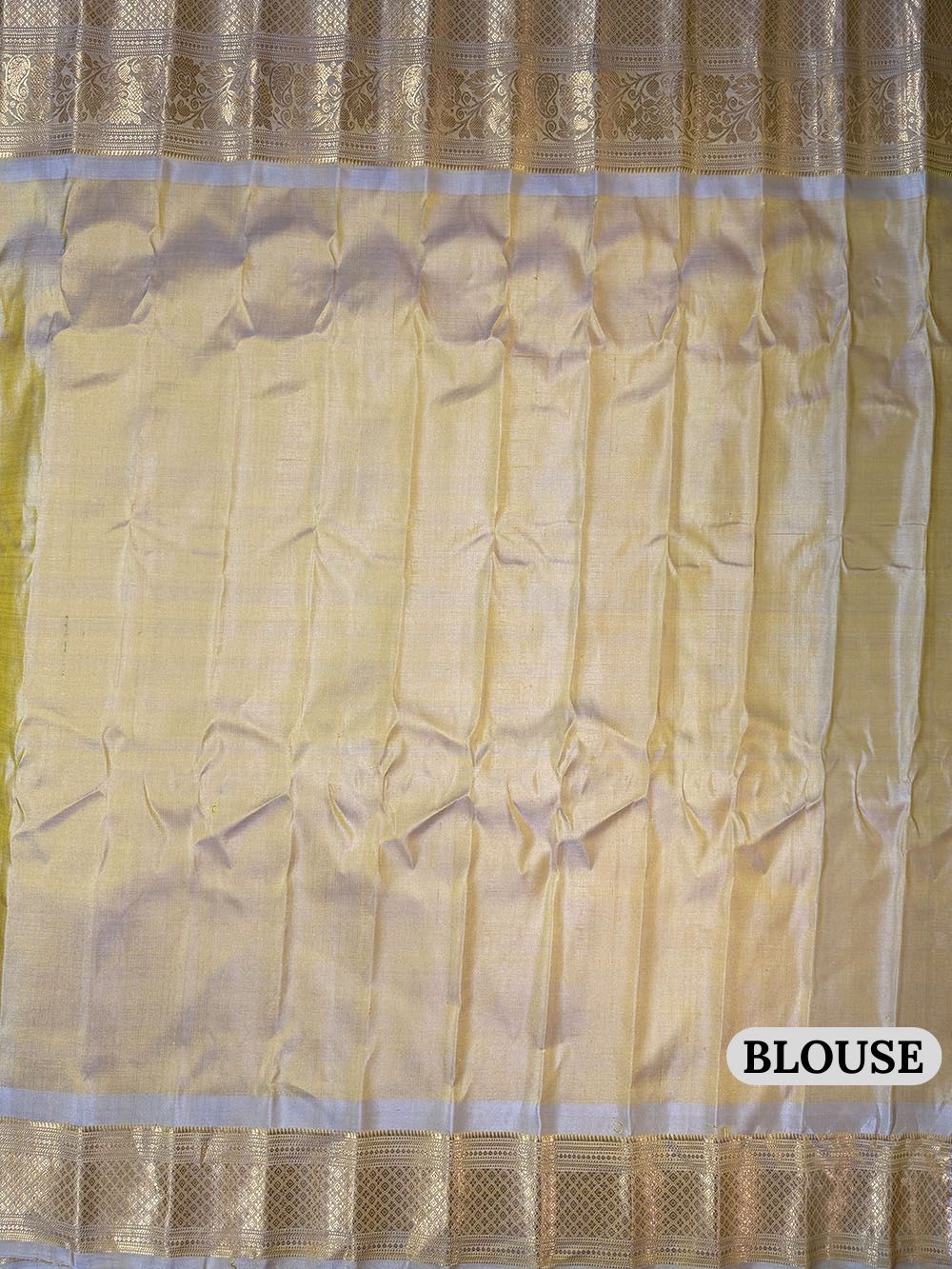 Golden Yellow Pure Silk Gadwal Handloom Saree