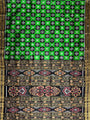 Green and Black Pasapalli Pattern Handloom Khandua Patta Saree