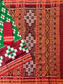 Green and Maroon Pasapalli Pattern Pure Silk Handloom Khandua Patta Saree