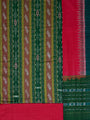 Green and Red Nuapatna Handloom Cotton Dress Material