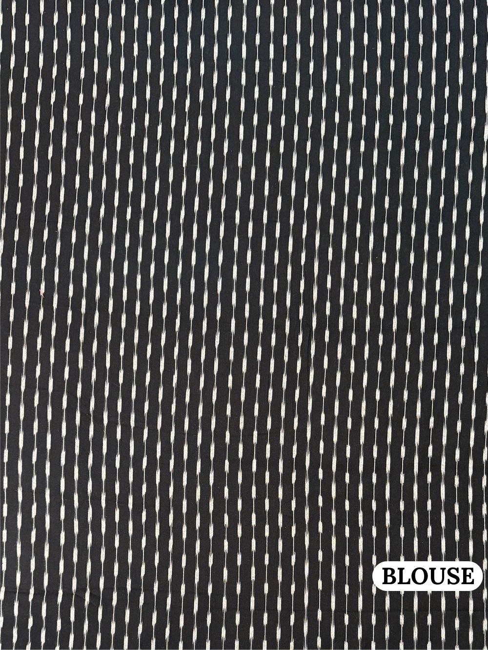 Grey Pochampally Mercerised Cotton Handloom Saree in Ikkat Pattern