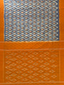 Grey and Mustard Yellow Pochampally Mercerised Cotton Handloom Saree in Ikkat Pattern