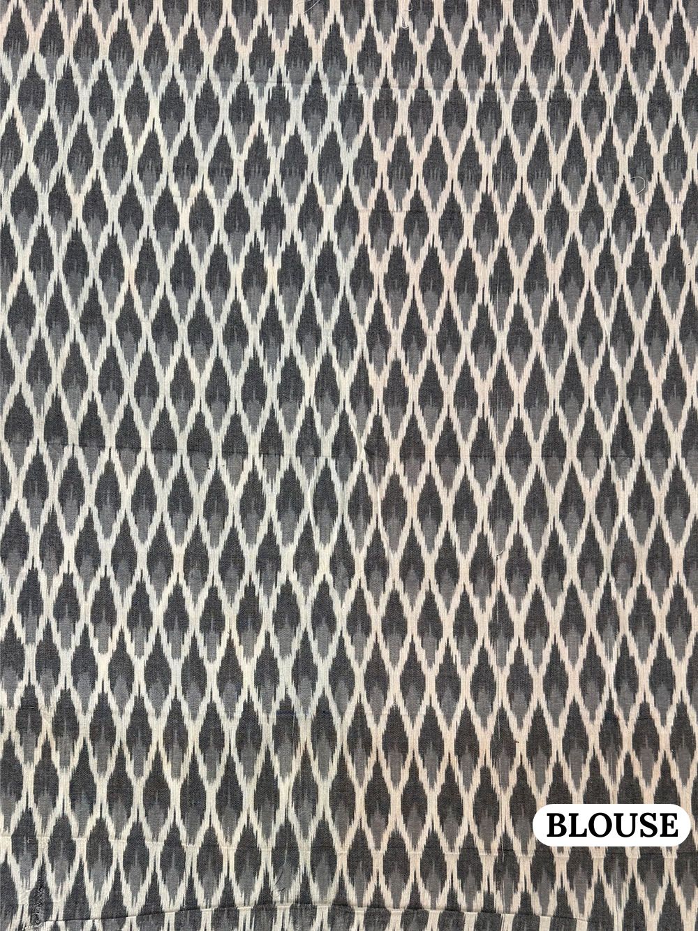 Grey and Orange Pochampally Mercerised Cotton Handloom Saree with Elephant Motifs