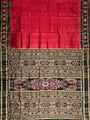 Maroon and Black Pasapalli Border Handloom Khandua Patta Saree