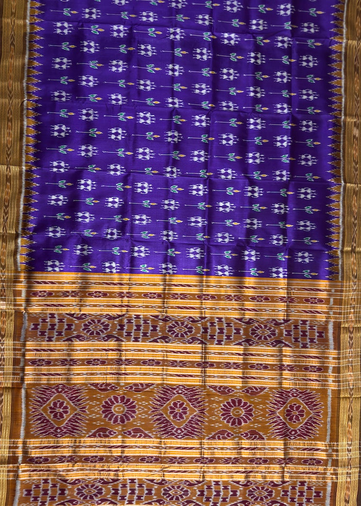 Violet Handloom Khandua Patta Saree