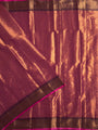 Metallic Pink Handloom Cotton Tissue Saree