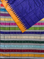 Royal Blue and Yellow Double Pallu Handloom Berhampuri Pure Silk Patta Saree