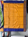 Royal Blue and Yellow Double Pallu Handloom Berhampuri Pure Silk Patta Saree