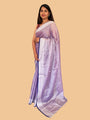 Lavender Handloom Cotton Tissue Saree