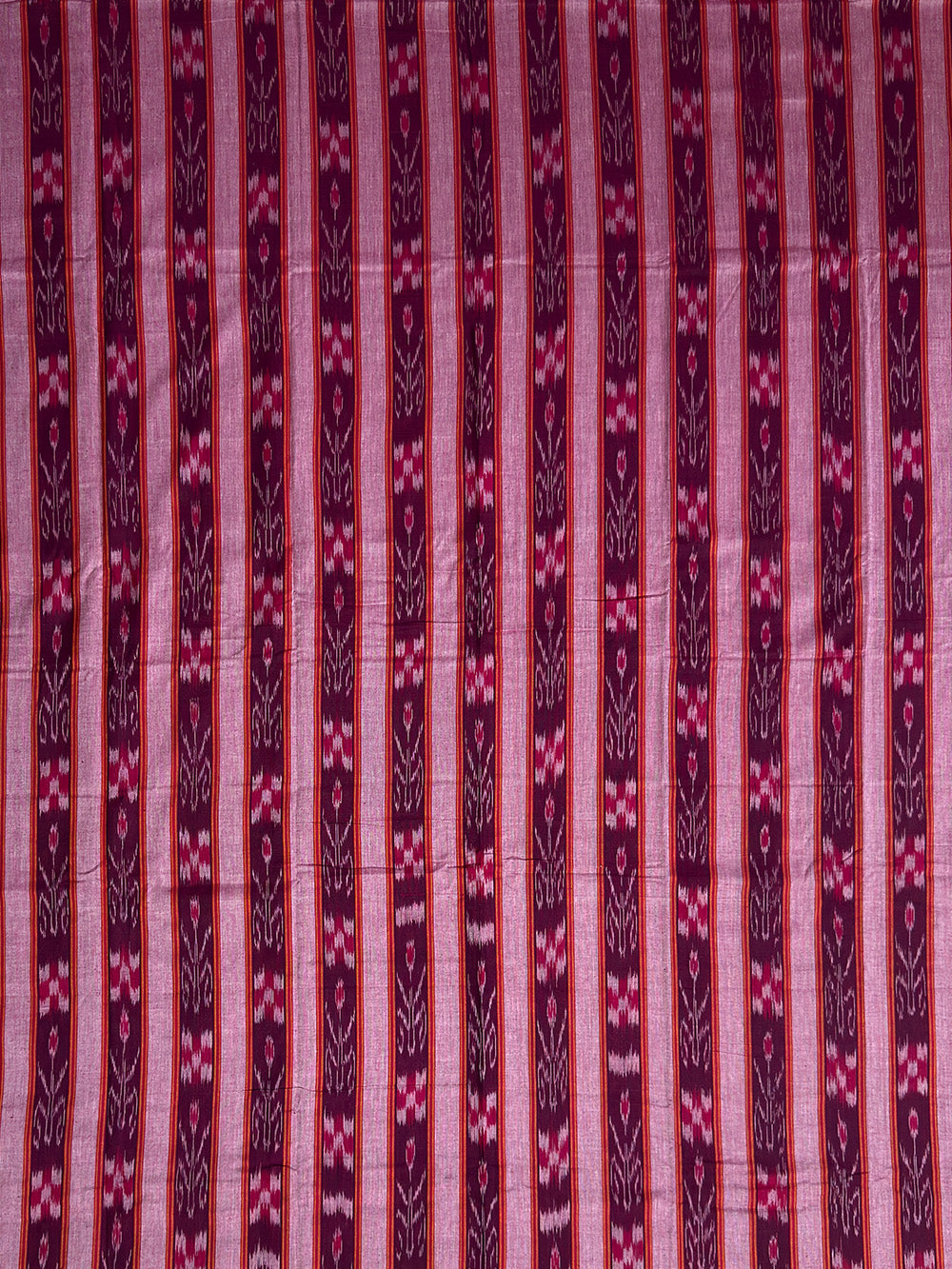 Light Pink and Black Nuapatna Handloom Cotton Dress Material