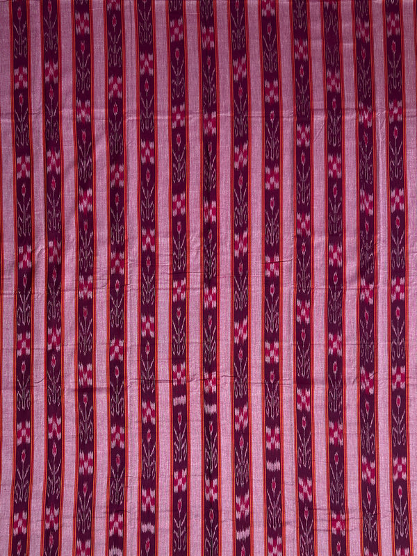 Light Pink and Black Nuapatna Handloom Cotton Dress Material