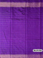 Lime Green and Purple Pure Raw Silk Handloom Saree