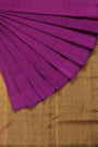 Magenta and Beige Khadi Cotton Handloom Saree