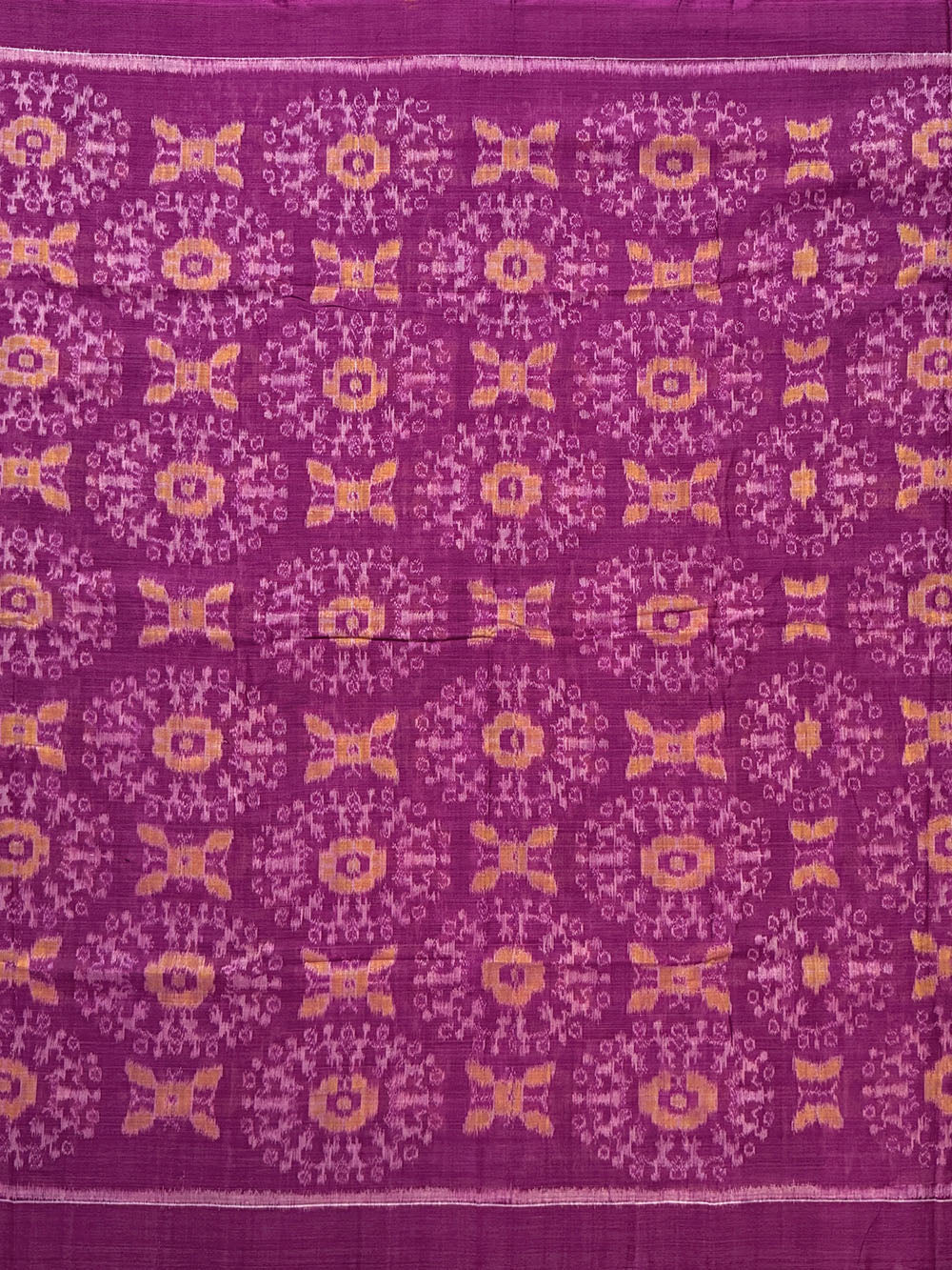 Magenta and Black Sambalpuri Handloom Cotton Dress Material