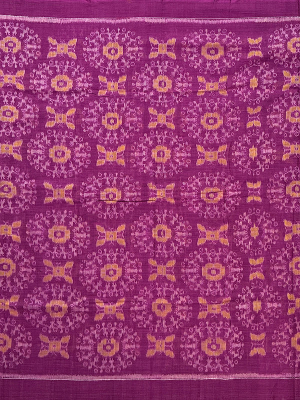 Magenta and Black Sambalpuri Handloom Cotton Dress Material