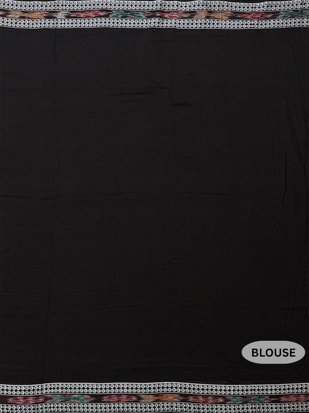 Maroon and Black Nuapatna Handloom Cotton Saree with Embroidered Motifs
