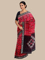 Maroon and Black Nuapatna Handloom Cotton Saree