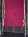Maroon and Black Pasapalli Pattern Sambalpuri Handloom Cotton Dress Material
