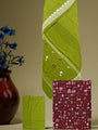 Maroon and Green Tribal Embroidery Nuapatna Handloom Cotton Dress Material
