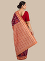 Maroon and Light Brown Nuapatna Handloom Cotton Saree