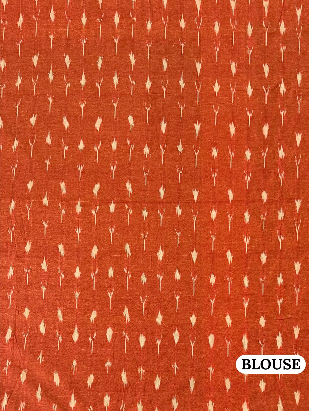 Maroon and Orange Pochampally Mercerised Cotton Handloom Saree in Ikkat Pattern