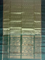 Metallic Green Pure Soft Silk Handloom Saree