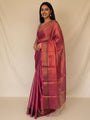 Metallic Pink Handloom Cotton Tissue Saree