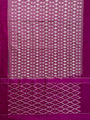 Metallic Pink Pochampally Pure Silk Handloom Saree in Ikkat Pattern
