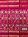 Mustard Yellow and Pink Pochampally Pure Silk Handloom Saree