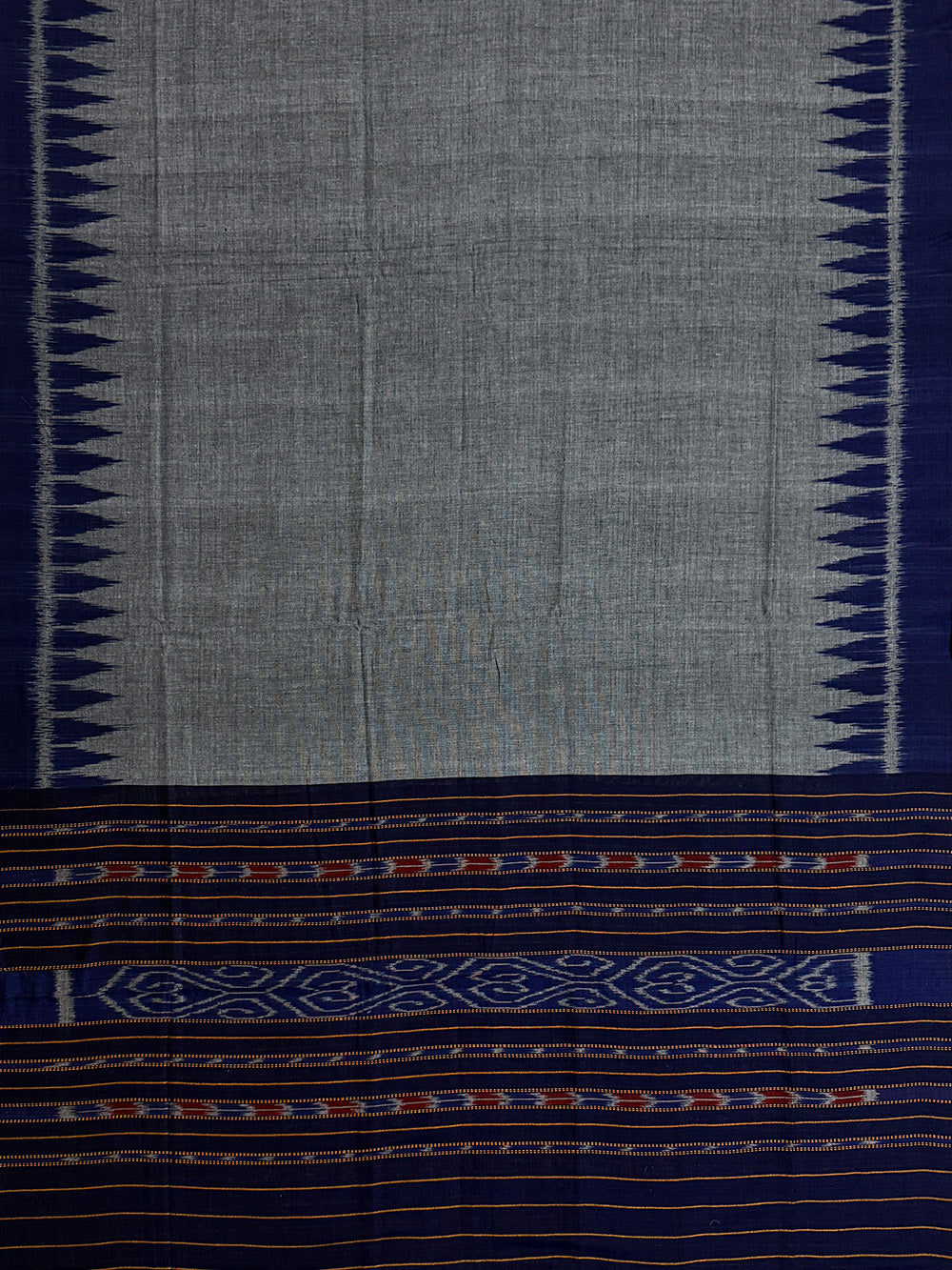Navy Blue Nuapatna Handloom Cotton Dress Material