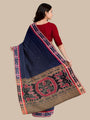 Navy Blue Nuapatna Handloom Cotton Saree