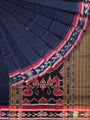 Navy Blue Nuapatna Handloom Cotton Saree