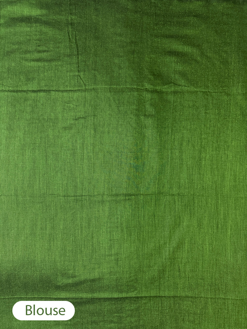 Olive Green Cotton Handloom Saree with White flower Embroidery