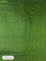 Olive Green Cotton Handloom Saree with White flower Embroidery
