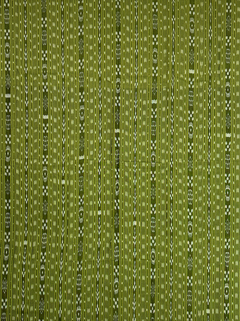 Olive Green Nuapatna Handloom Cotton Dress Material