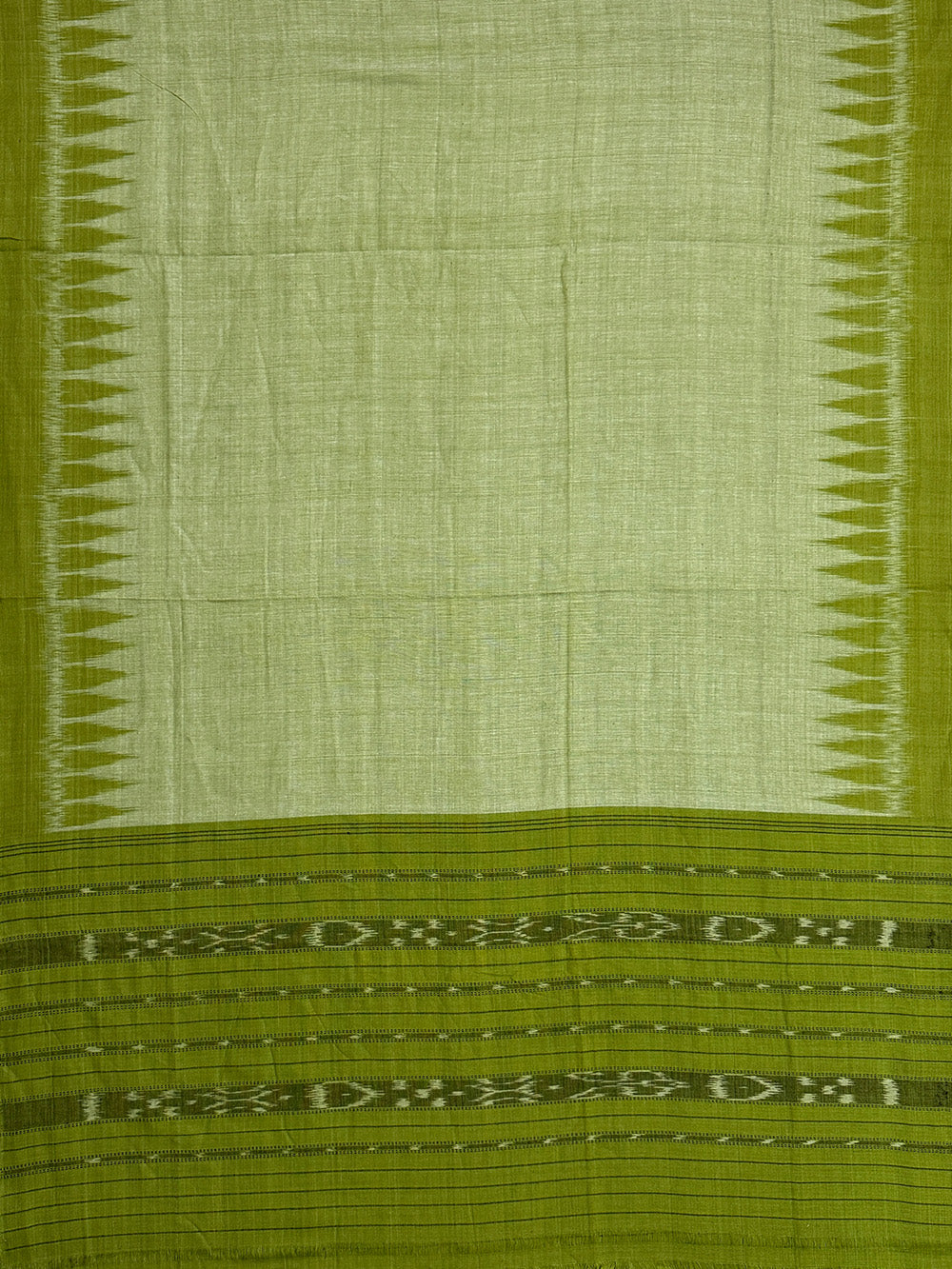 Olive Green Nuapatna Handloom Cotton Dress Material